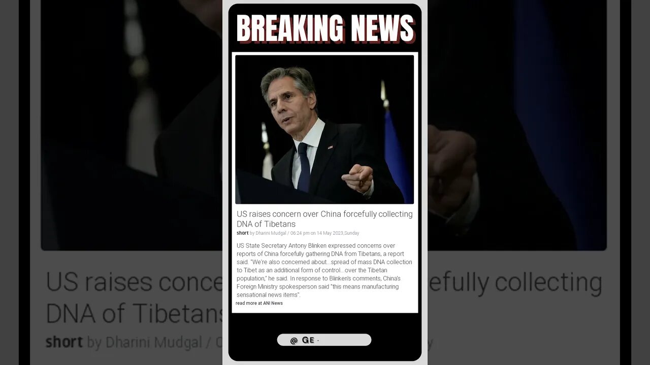 US raises concern over China forcefully collecting DNA of Tibetans