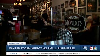 Winter storm impacting small businesses