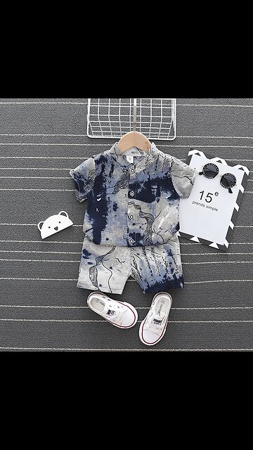 Cute Cotton Baby boys Short-Sleeves Shirt Clothes