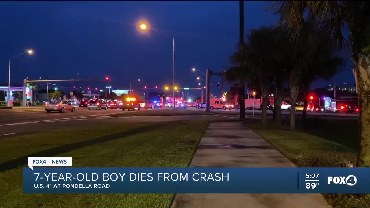 7-year-old boy dies from crash