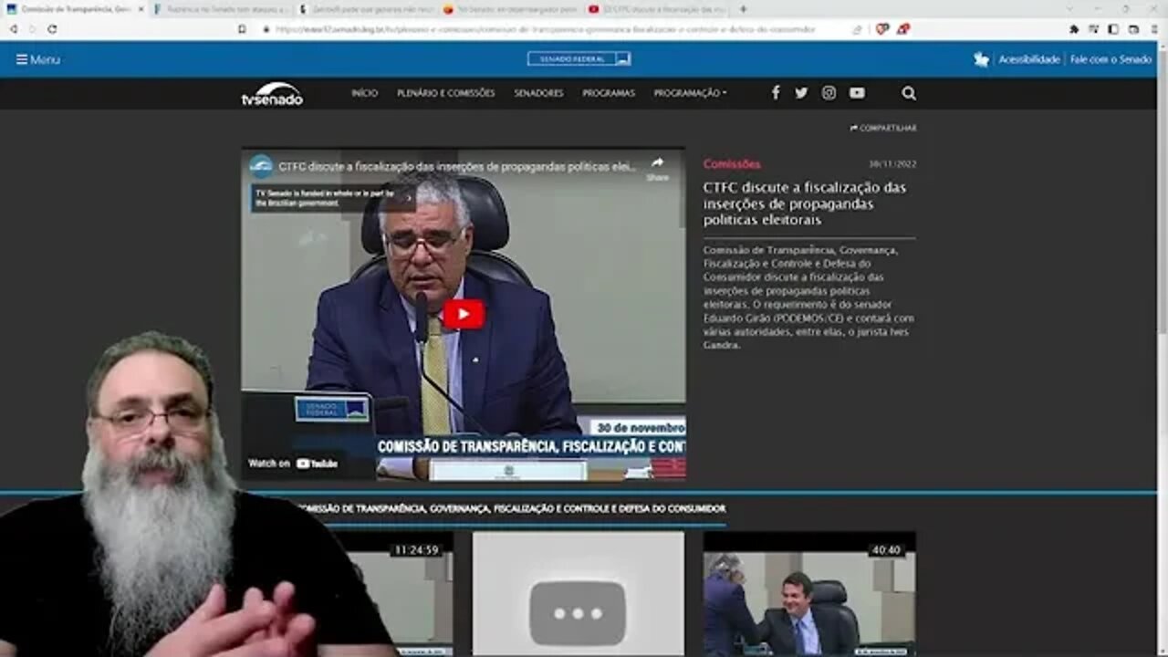 COMISSÃO de TRANSPARÊNCIA do SENADO discute ATUAÇÃO do TSE nas ELEIÇÕES e OUTROS TÓPICOS