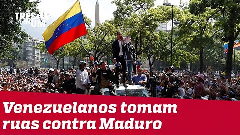 Venezuelanos tomam as ruas de Caracas contra a ditadura de Nicolás Maduro