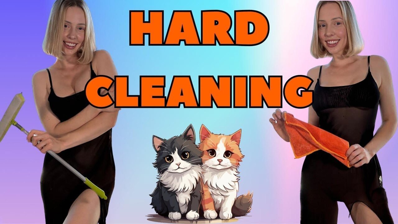 Cleaning Haul [4K USA Housewife]👙🚫Sheer Dress Try On Haul _ How to clean a Window_