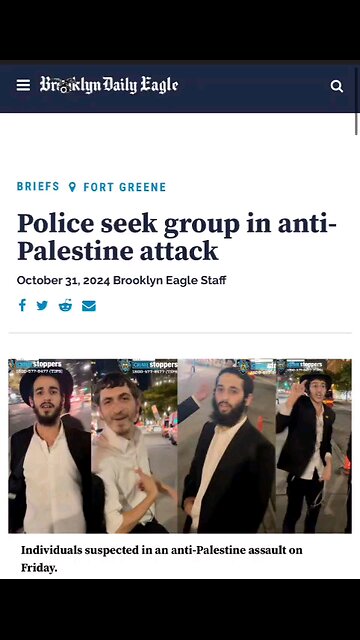 A brutal attack on a Palestinian couple in Brooklyn by Zionists leaving them both seriously injured.