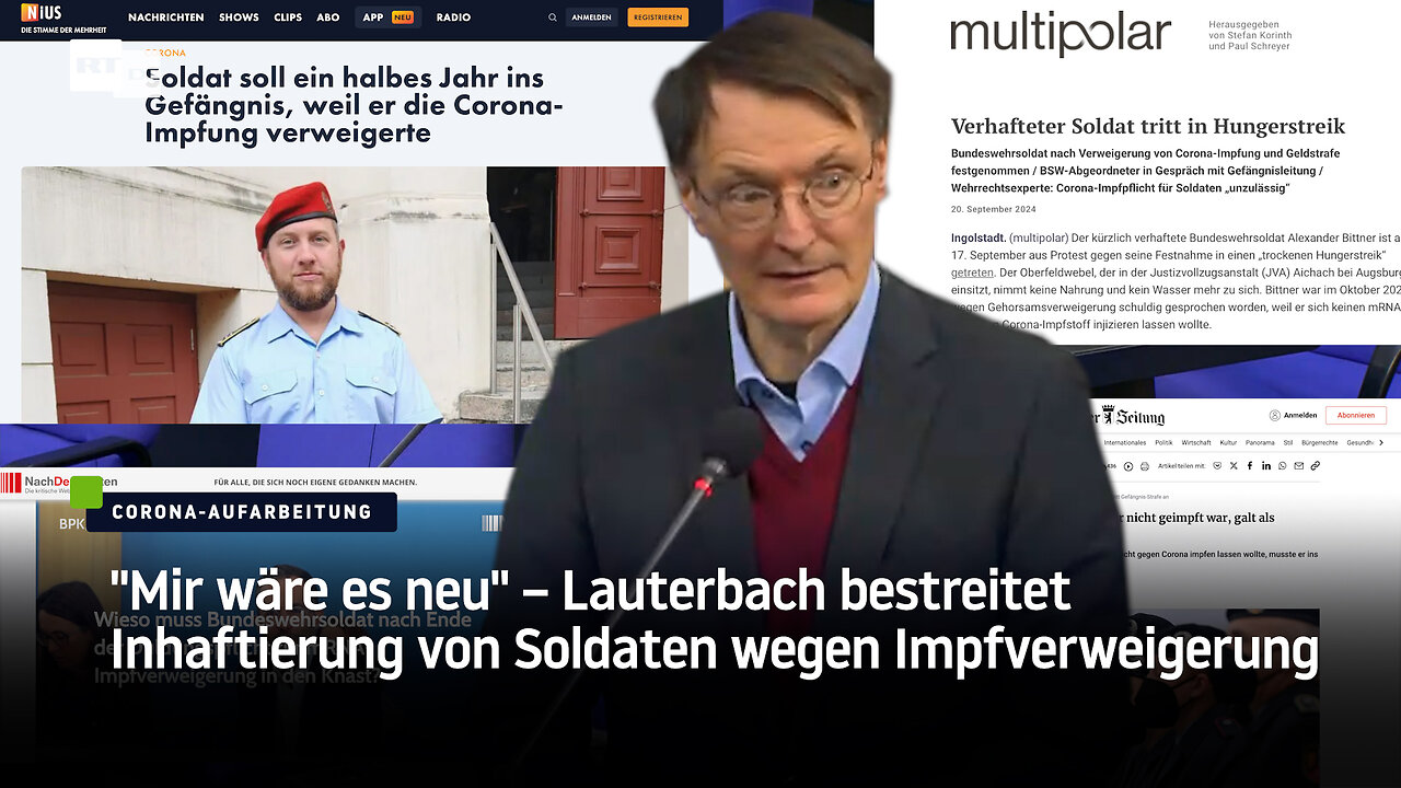 "Mir wäre es neu" – Lauterbach bestreitet Inhaftierung von Soldaten wegen Impfverweigerung