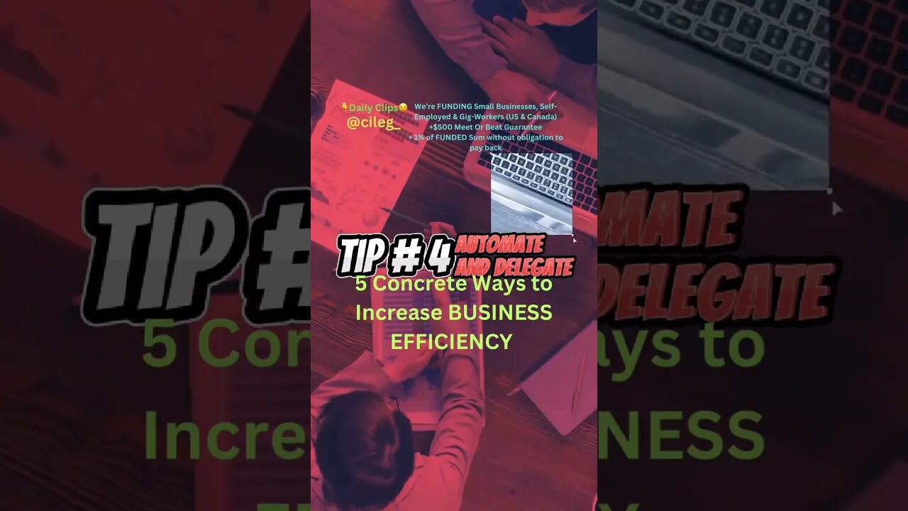 5 Concrete Ways to Increase BUSINESS EFFICIENCY #business #selfemployed #gigworker #funding #loans