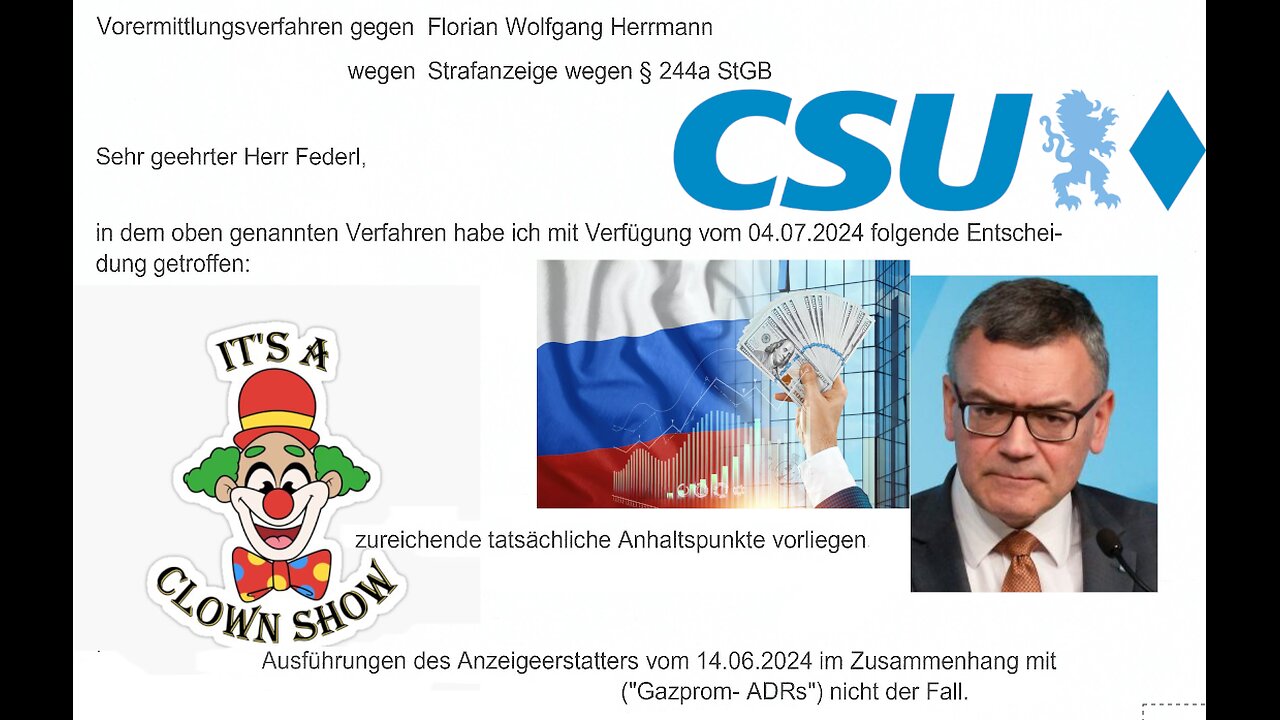 Vorermittlungen gegen Dr. Florian Wolfgang Herrmann (CSU) + TelefonSatiereShow der CSU-Allershausen