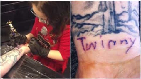 Bambina tatua il suo soprannome sul polso del padre!