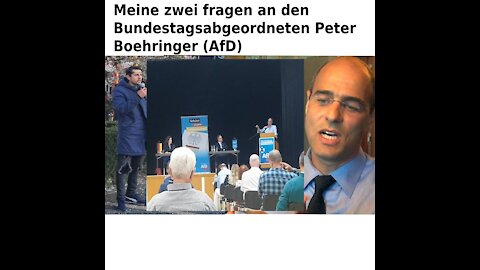 Meine zwei Fragen an den Bundestagsabgeordneten Peter Boehringer (AfD)