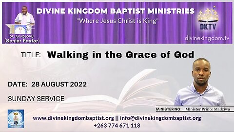 Walking in the Grace of God (28/08/2022)