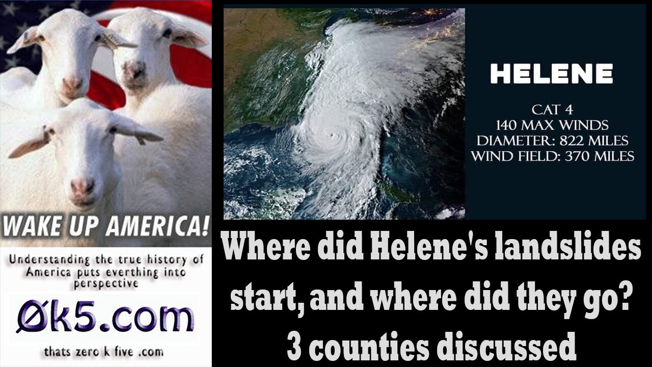 Where did Helene's landslides start, and where did they go 3 counties discussed