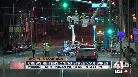 KC Streetcar closes for re-tensioning wires