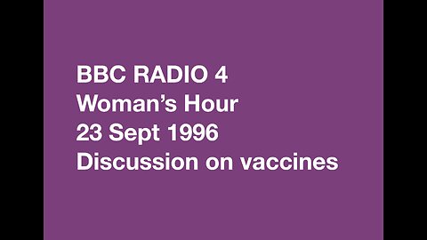 BBC Radio 4 • Woman's Hour • 23 Sept 1996