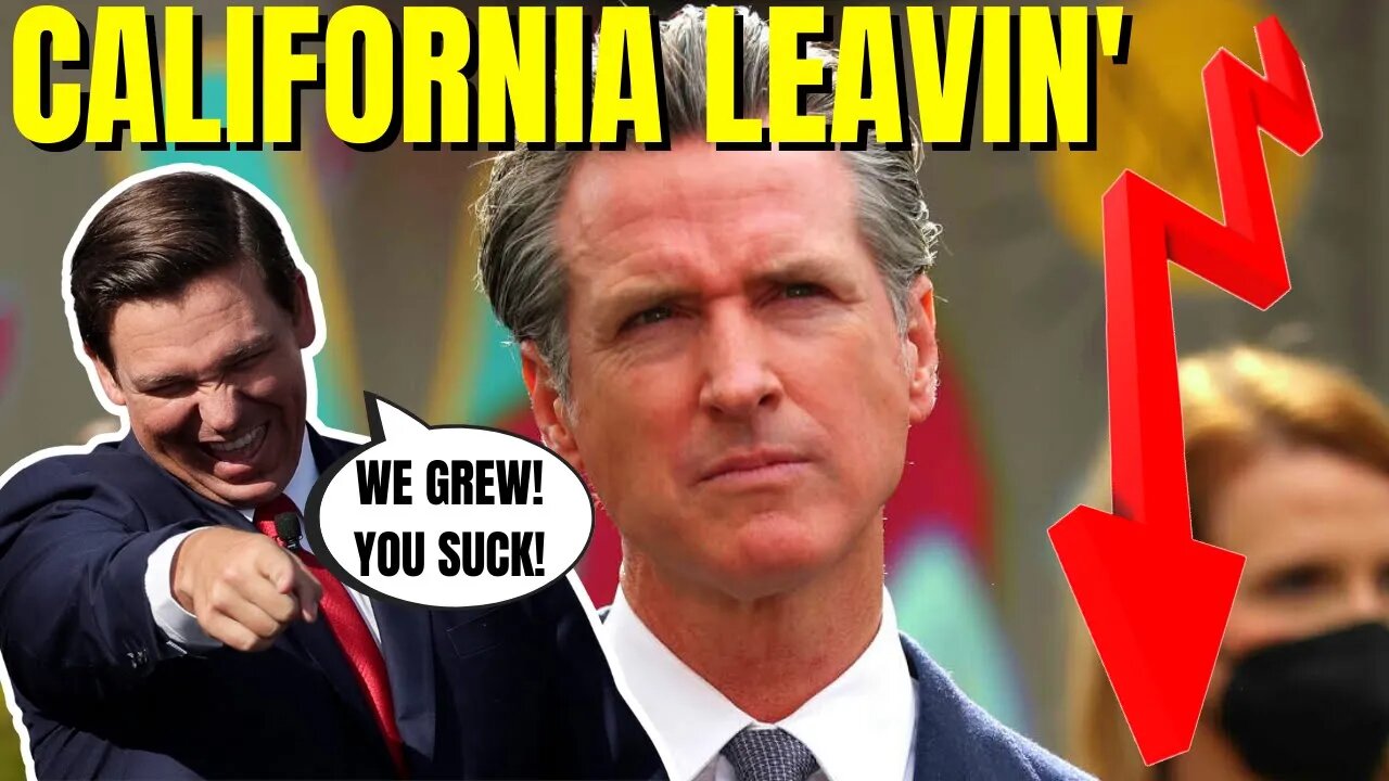 Gavin Newsom REIGN OF TERROR Costs California 500K People! Ron DeSantis DOMINATES as FLORIDA GROWS!