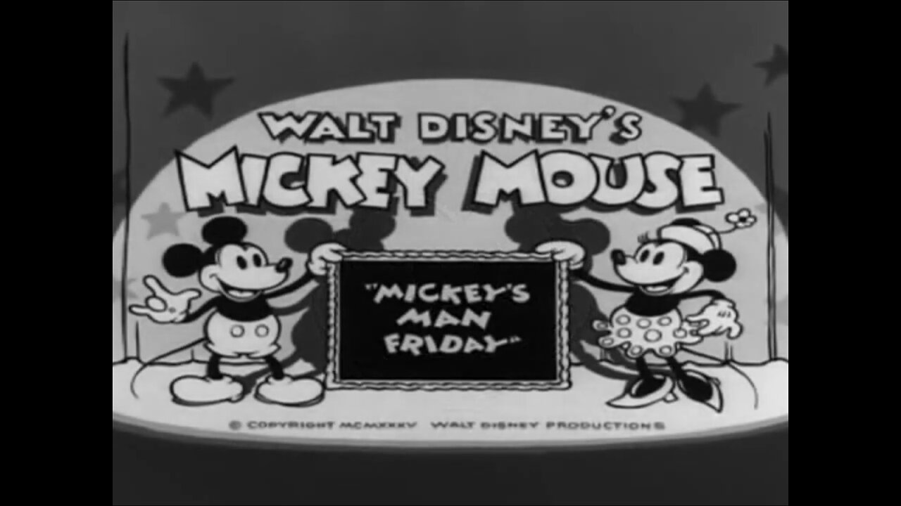 "Mickey's Man Friday" (1935 Original Black & White Cartoon)