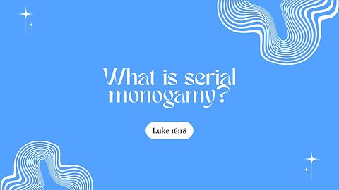 What is serial monogamy?