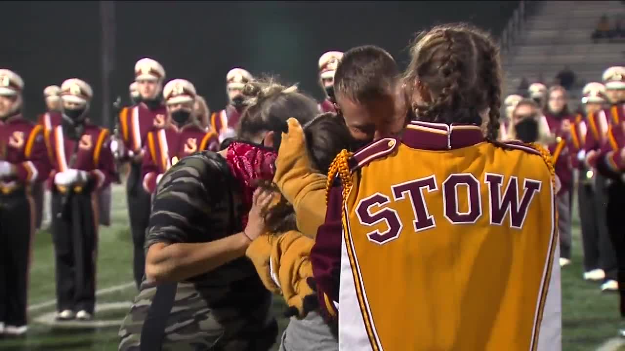 Guardsman returns from deployment, surprises family at Stow-Munroe Falls football game