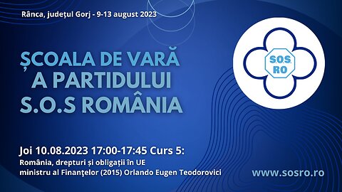 România, drepturi și obligații în UE - Orlando Eugen Teodorovici