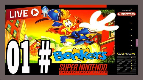 PLATINANDO: Bonkers (SNES) Inicio do game AO VIVO #retroachievements #platinaretro