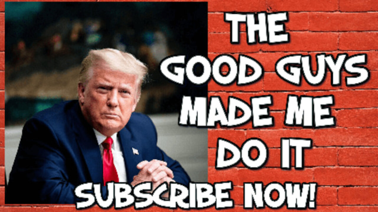 -TRUMP - THE GOOD GUYS MADE ME DO IT