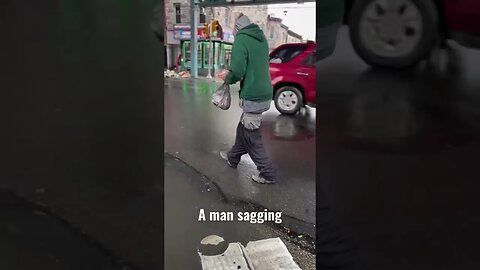 A man sagging in Kensington