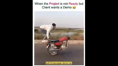 Funny bike riding