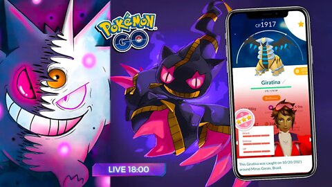 🚶 GIRATINA SHINY! HALLOWEEN no Pokémon GO! Mega Gengar, Mega Banette! Live na RUA! Pokémon GO