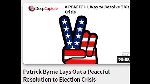 Patrick Byrne Lays Out a Peaceful Resolution to Election Crisis