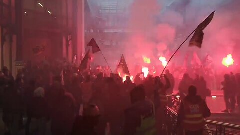 French Protesters Storm Paris BlackRock Headquarters