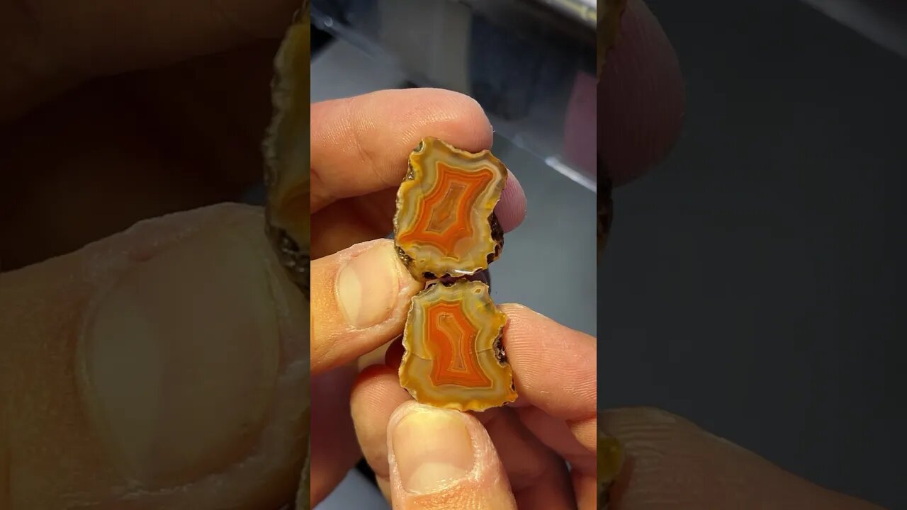 Banded Malawi agate polished