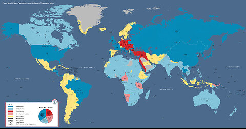 World War I - Summary on a Map