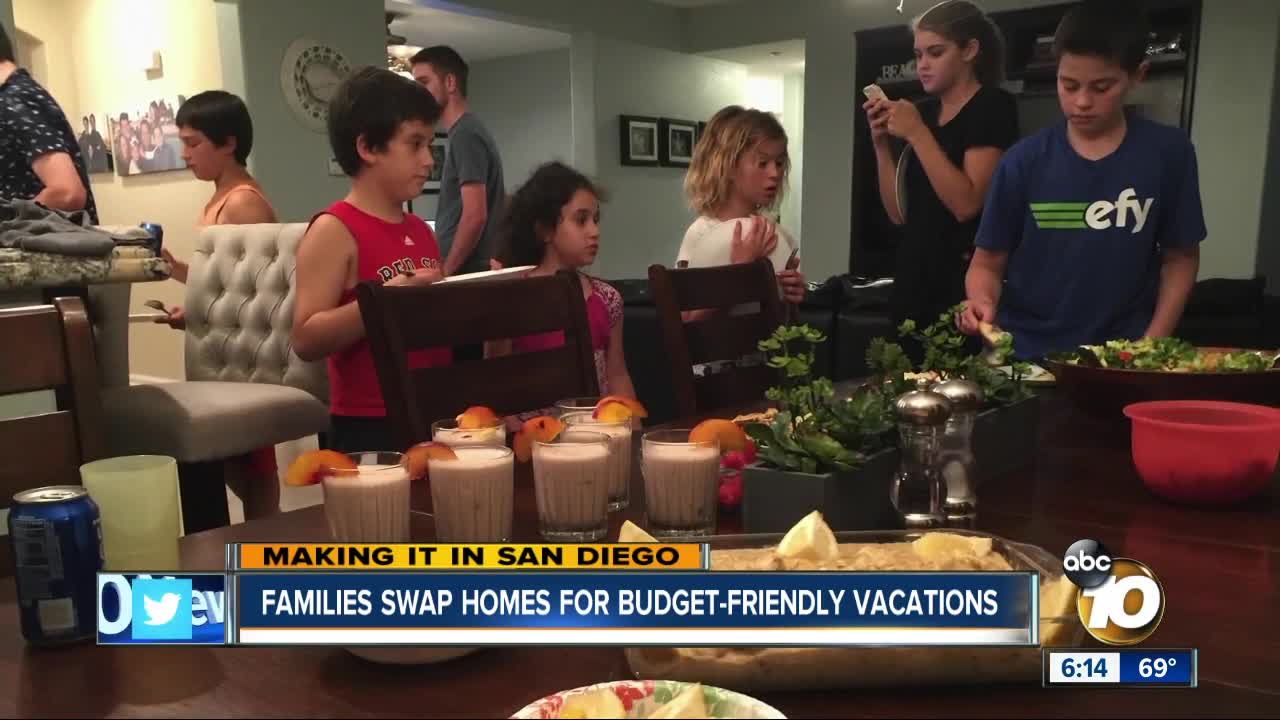 Families swap homes for budget-friendly vacations