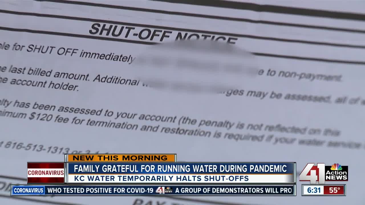 Family grateful for running water during pandemic