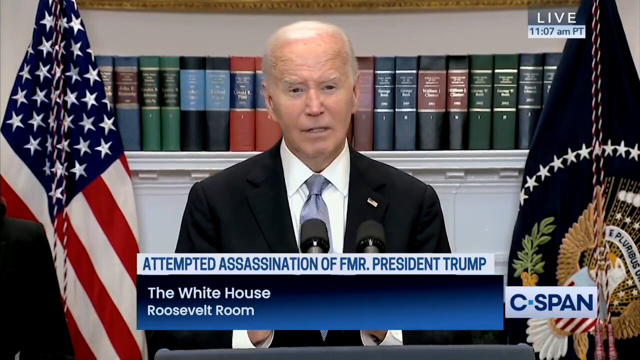 Biden Delivers Short Statement On 'Not Appropriate' Attempted Assassination Of His Political Rival