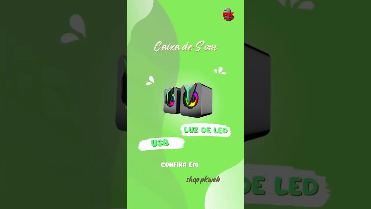 Caixa de Som USB com Luz de led