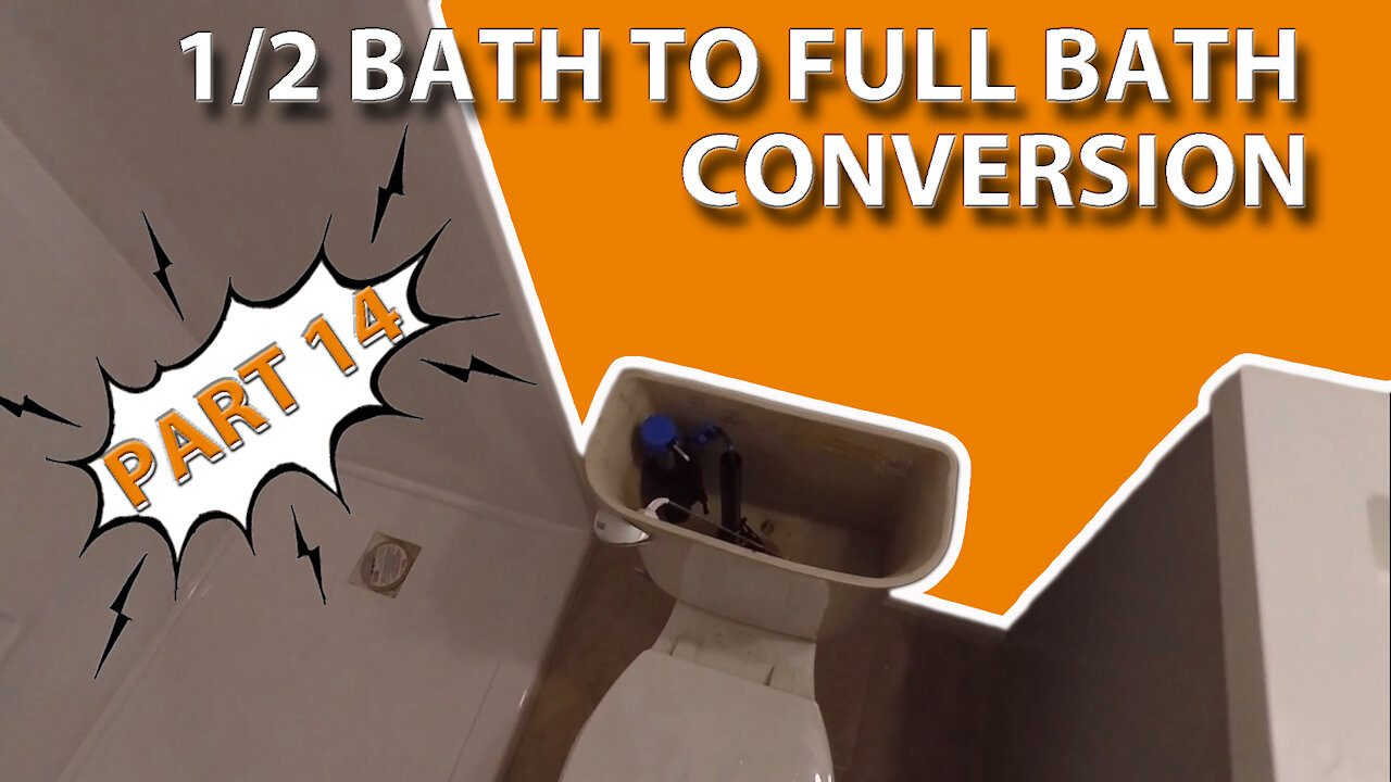 Converting a 1/2 Bath to a Full Bath Part 14