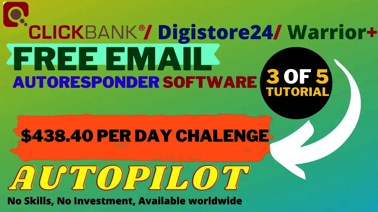 FREE SOFTWARE To Generate $438.40 With A Single Click, Clickbank For Beginners [3/5 Tutorial]