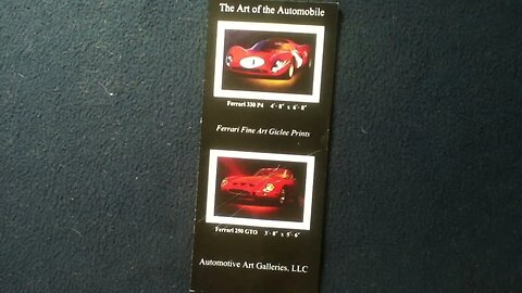 Vintage CATALOG REVIEW : Automotive Art Galleries, LLC The Art of the Automobile CATALOG FLYER.