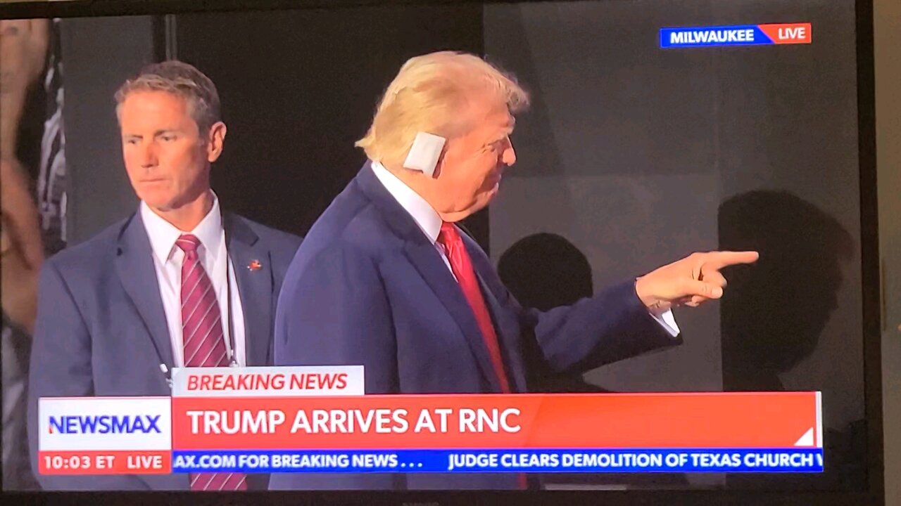 Pres Trump Arrives at RNC 2024