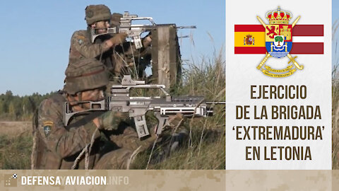 Ejercicio de la Brigada 'Extremadura' en Letonia