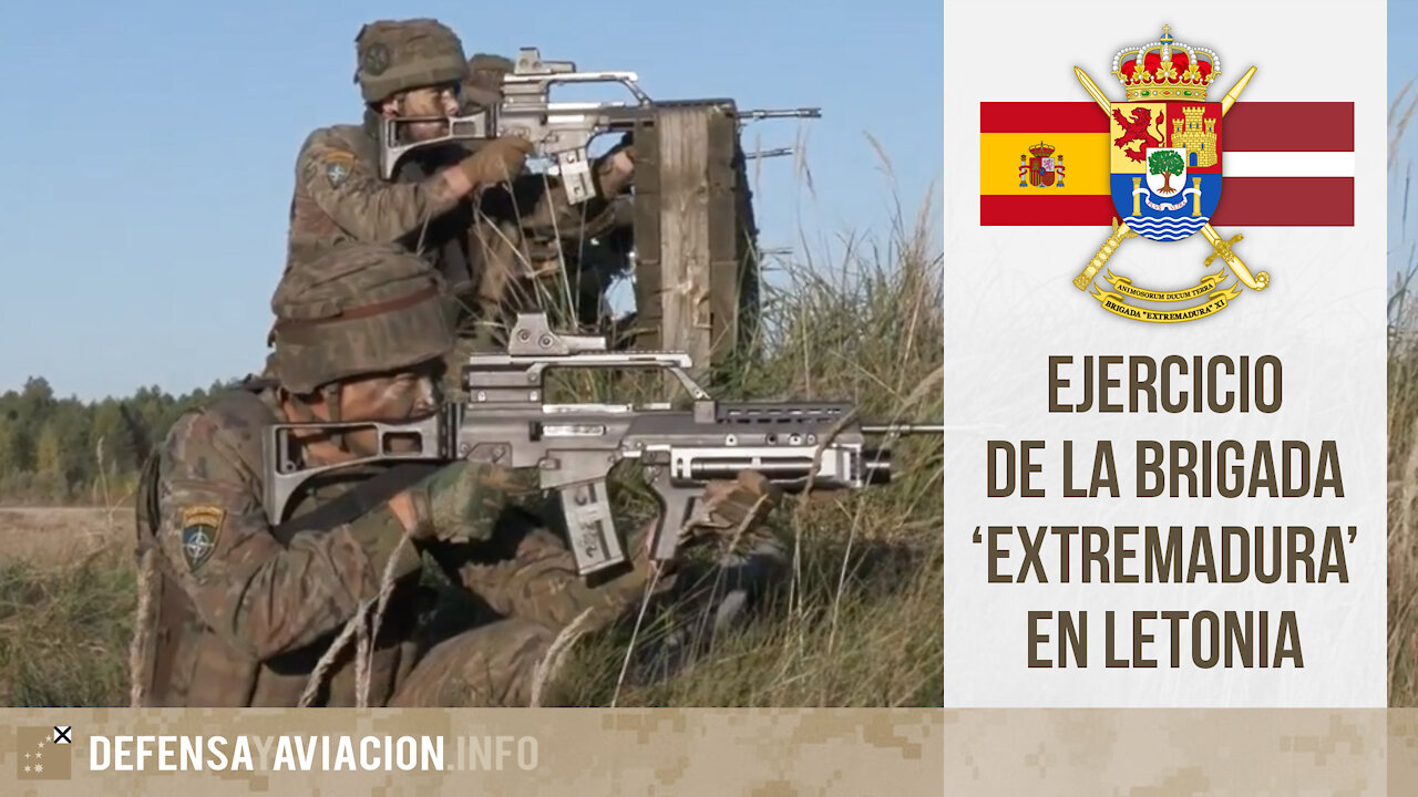 Ejercicio de la Brigada 'Extremadura' en Letonia