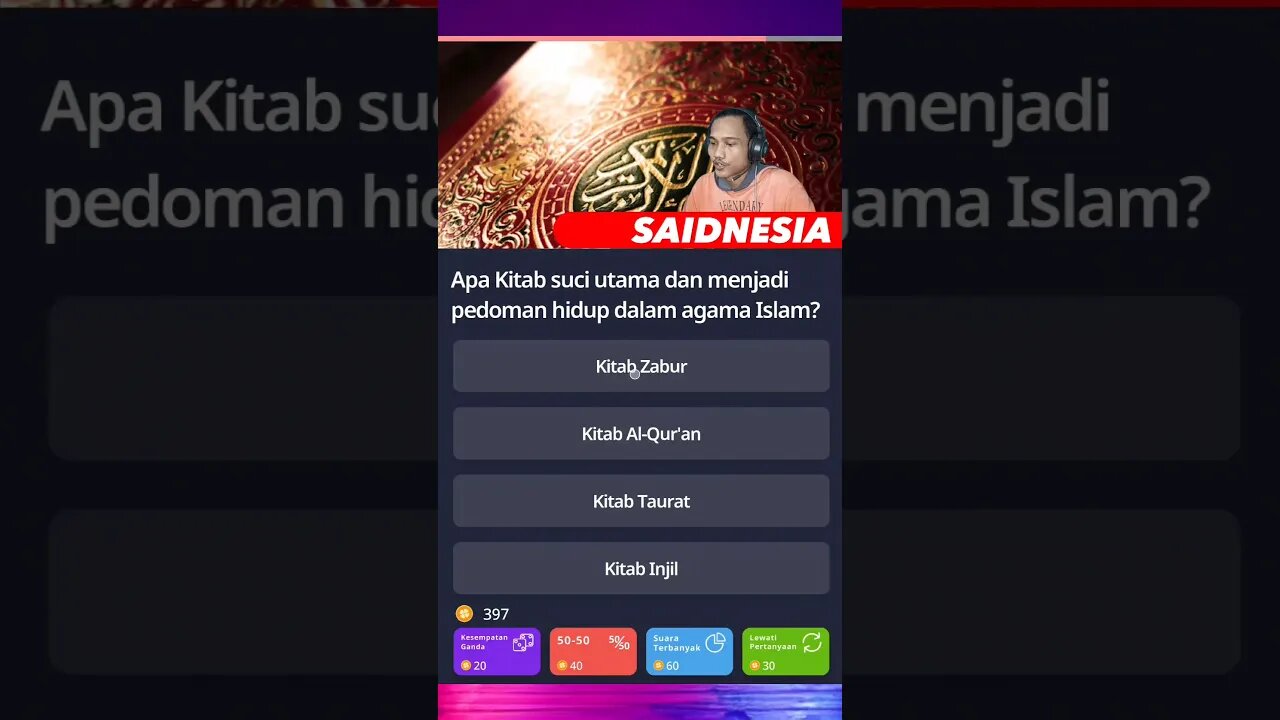 Kitab suci umat Islam adalah... | Quizzland #part4