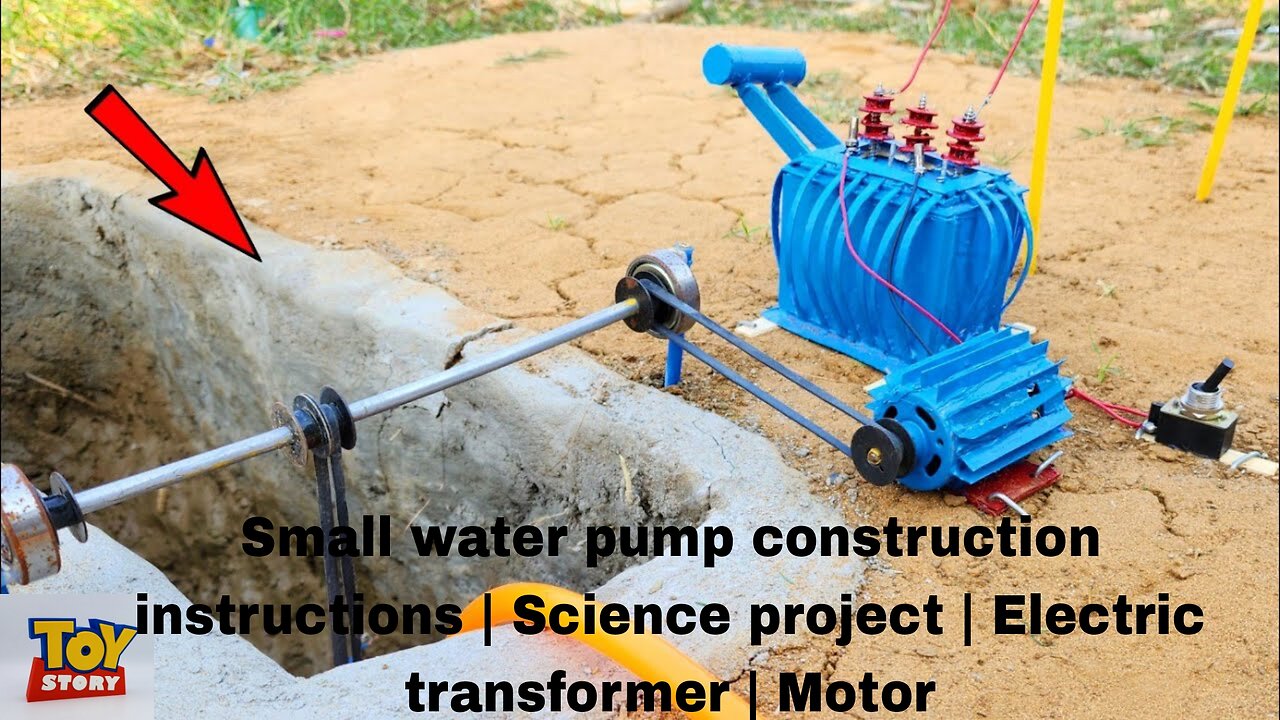 Small water pump construction instructions | Science project | Electric transformer | Motor