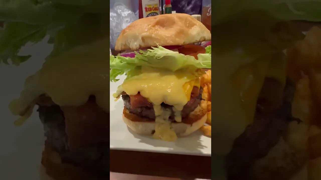 Monster Of A Burger 🍔 #trending #viral #life #family