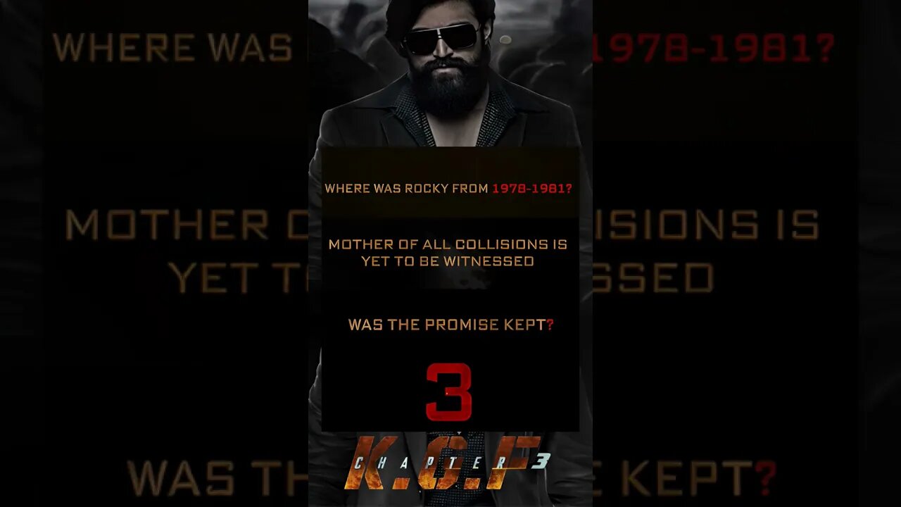 KGF Chapter 3 Announcement Teaser #kgf #kgf3