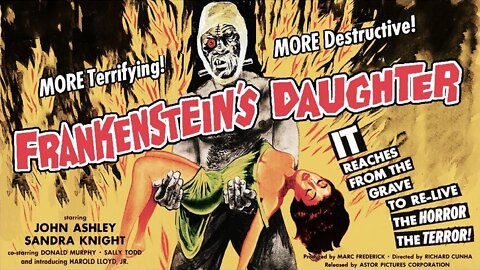 FRANKENSTEIN'S DAUGHTER 1958 Frankenstein's Grandson Creates Two Monsters FULL MOVIE in HD & W/S