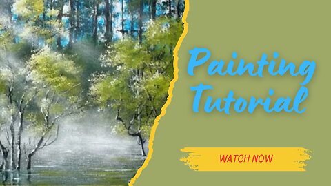 How to Draw a Morning Lake / Acrylic Painting for Beginners