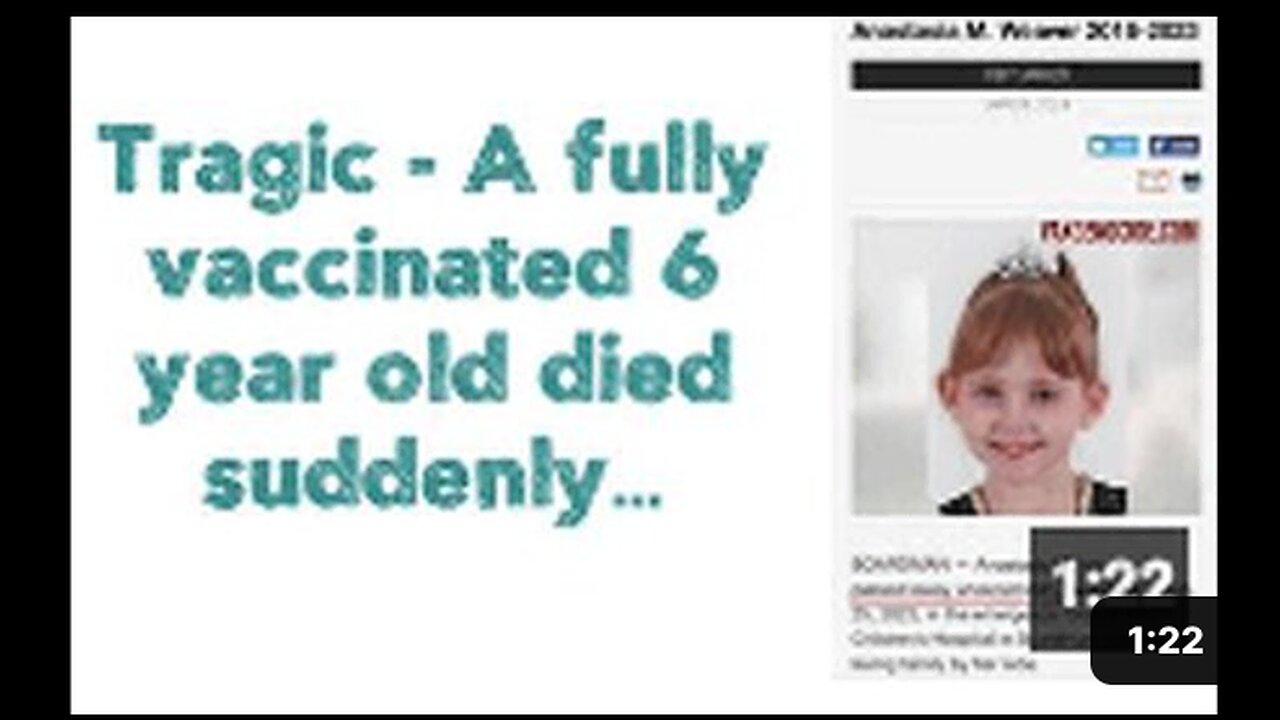 A fully vaccinated 6-year-old died suddenly…😞 💔