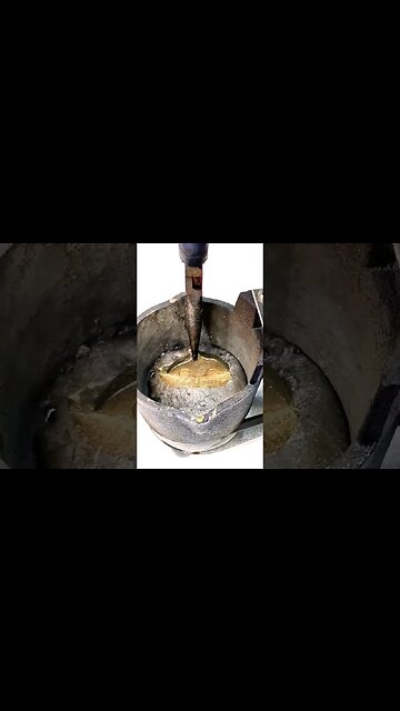 Pulling a Pumpkin out of Molten Metal #art #viral #trending