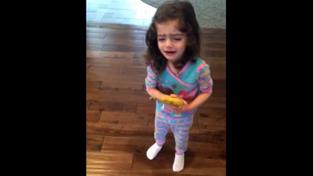 Her Mom Made The Mistake Of Peeling Her Banana For Her. The Result Is Beyond Hilarious!